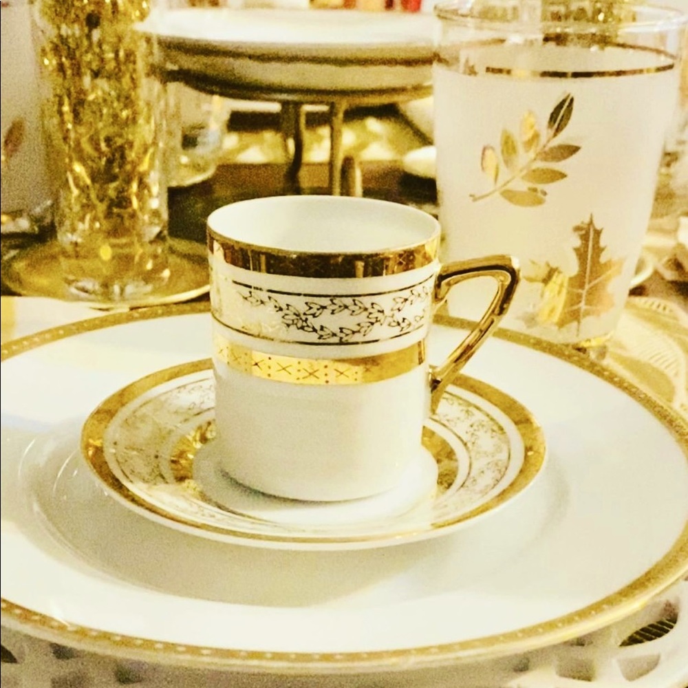 Another set available Six demitasse cups & saucers. Elegance for your table.